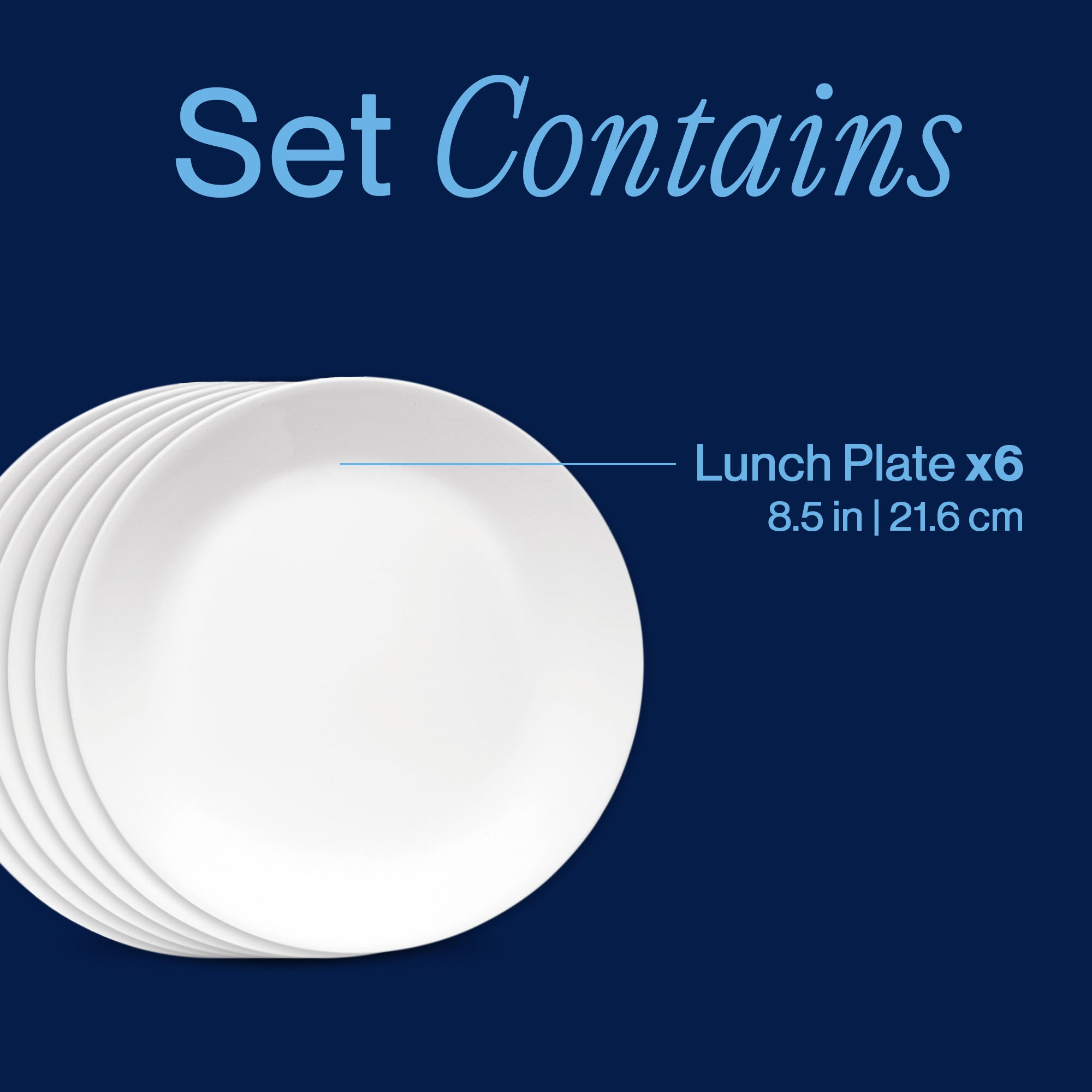 Corelle® Winter Frost White 8.5 Salad Plates. 6-pack - Image 3
