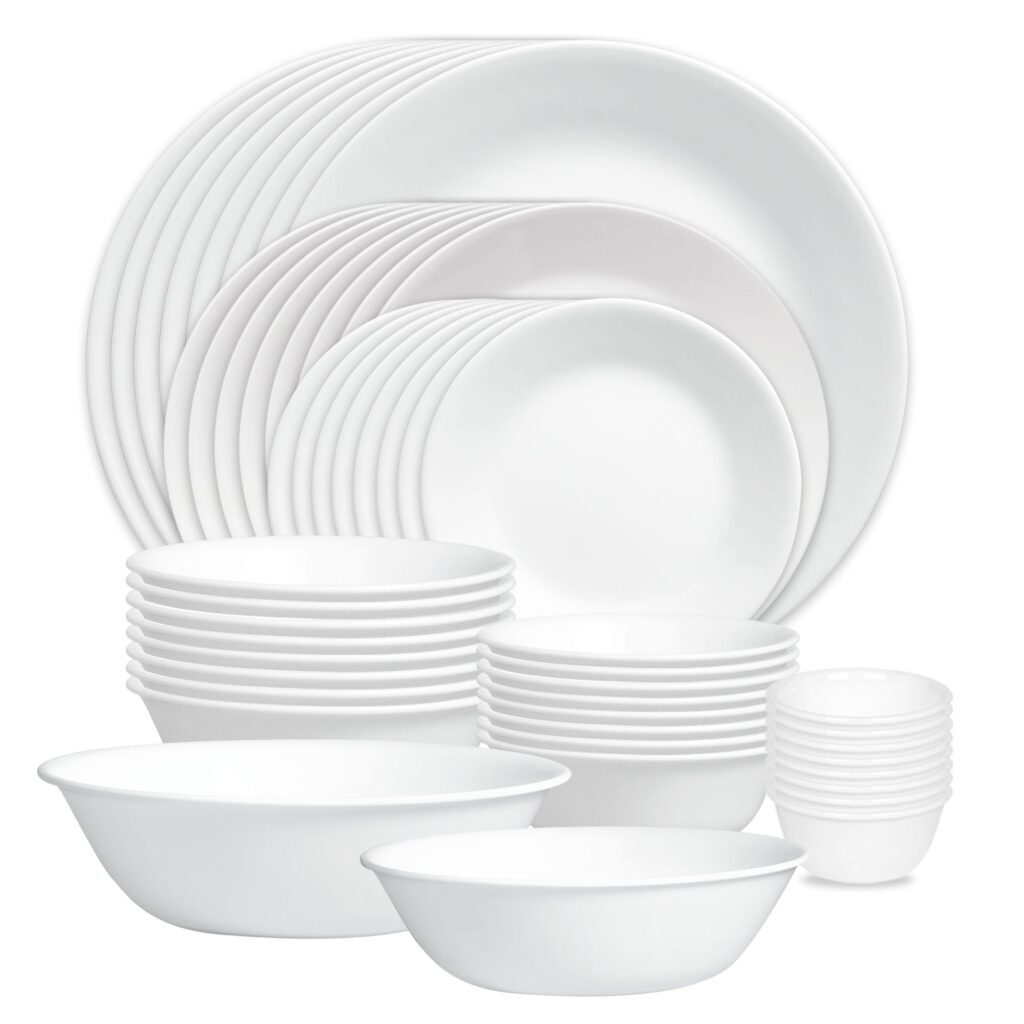 Corelle® Winter Frost White 50-piece Dinnerware Set. Service for 8. EXCLUSIVE