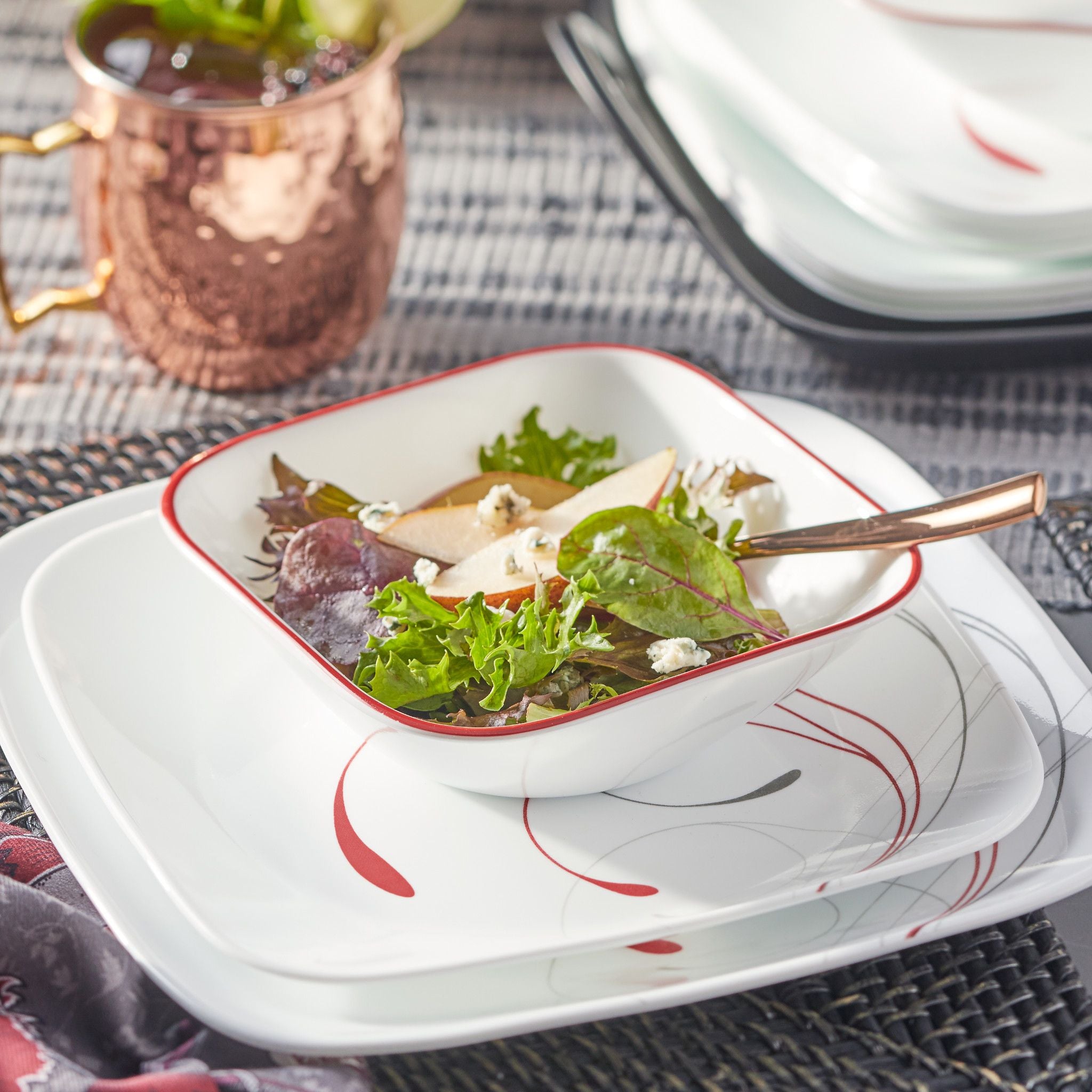 Corelle® Square Splendor 12-piece Dinnerware Set. Service for 4 - Image 7