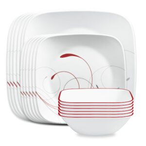 Corelle® Square Splendor 18-piece Dinnerware Set. Service for 6