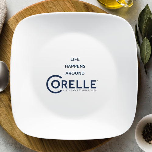 Corelle® Square™ Pure White 12-piece Dinnerware Set with Appetizer Plates. Service for 4 - Image 4