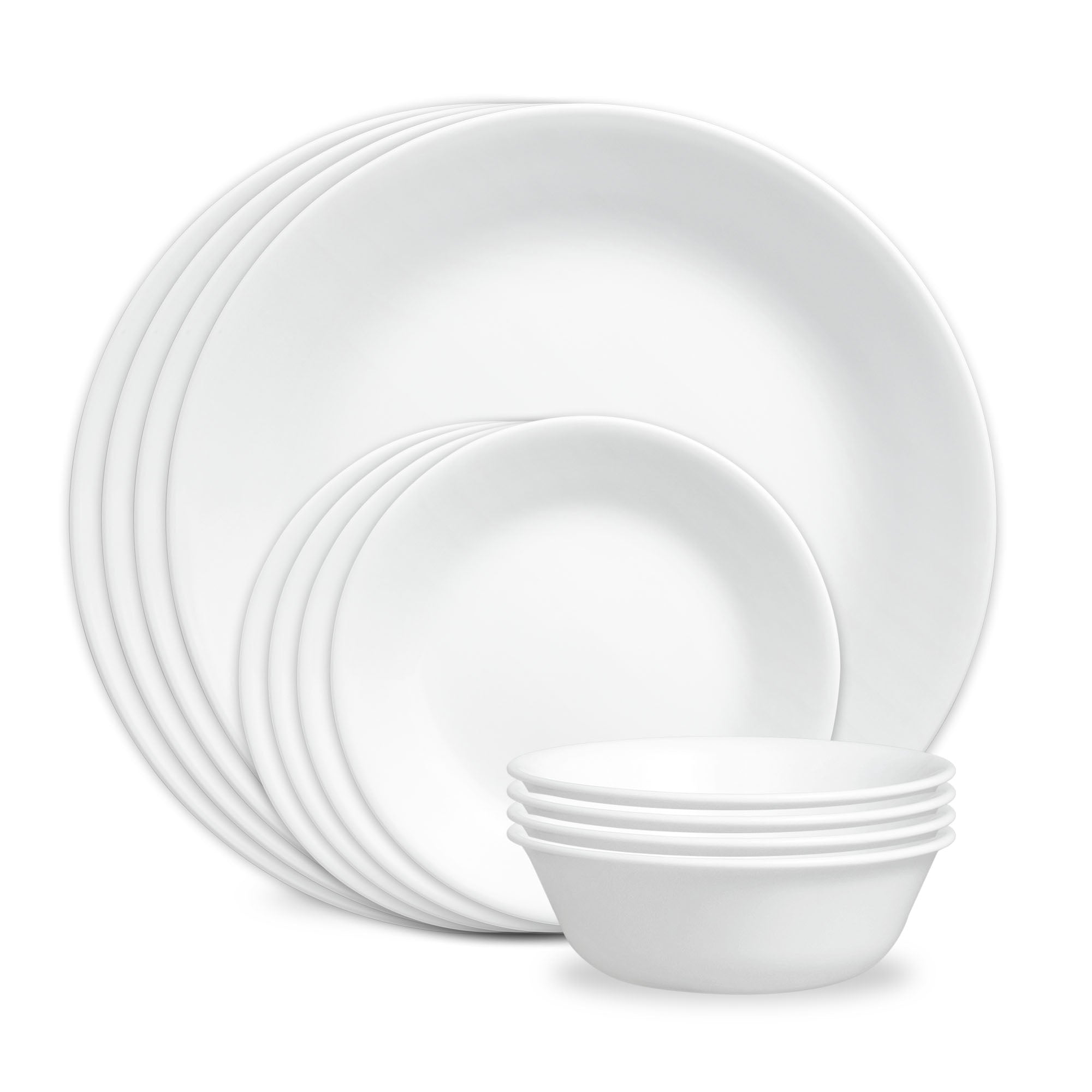 Corelle® Winter Frost White 12-piece Dinnerware Set. Service for 4