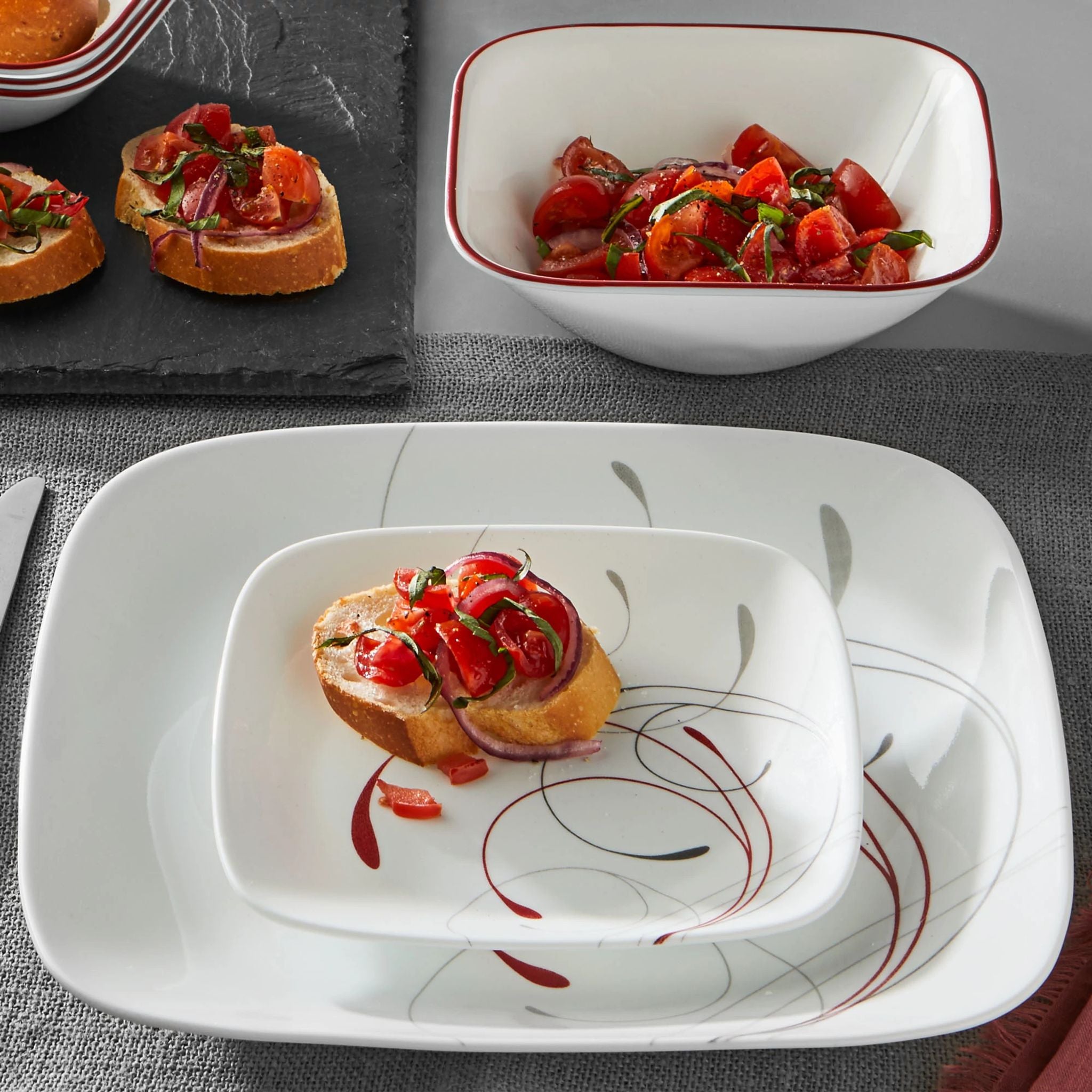 Corelle® Square Splendor 12-piece Dinnerware Set. Service for 4 - Image 3