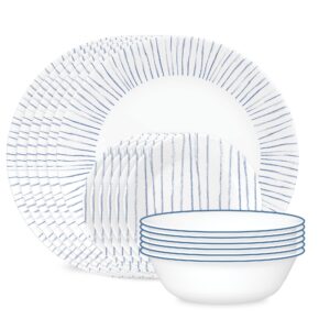 Corelle® Nautical Stripes 18-piece Dinnerware Set. Service for 6