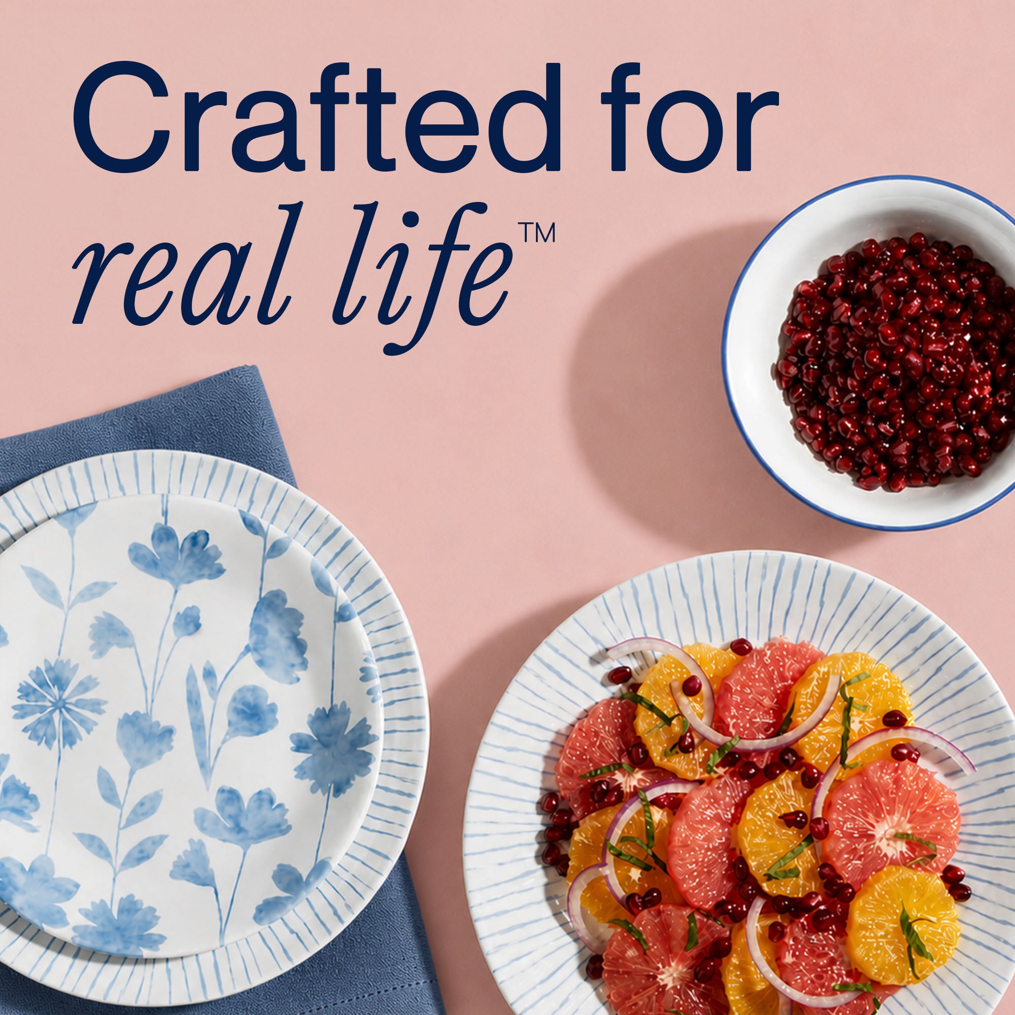 Corelle® Nautical Stripes 18-piece Dinnerware Set. Service for 6 - Image 7