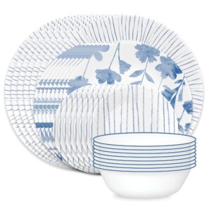 Corelle® Botanical Stripes 32-piece Dinnerware Set. Service for 8