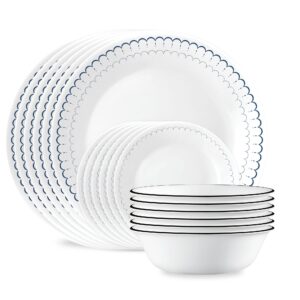 Corelle® Caspian Lace 18-piece Dinnerware Set. Service for 6