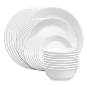 Corelle® Shimmering White 32-piece Dinnerware Set. Service for 8
