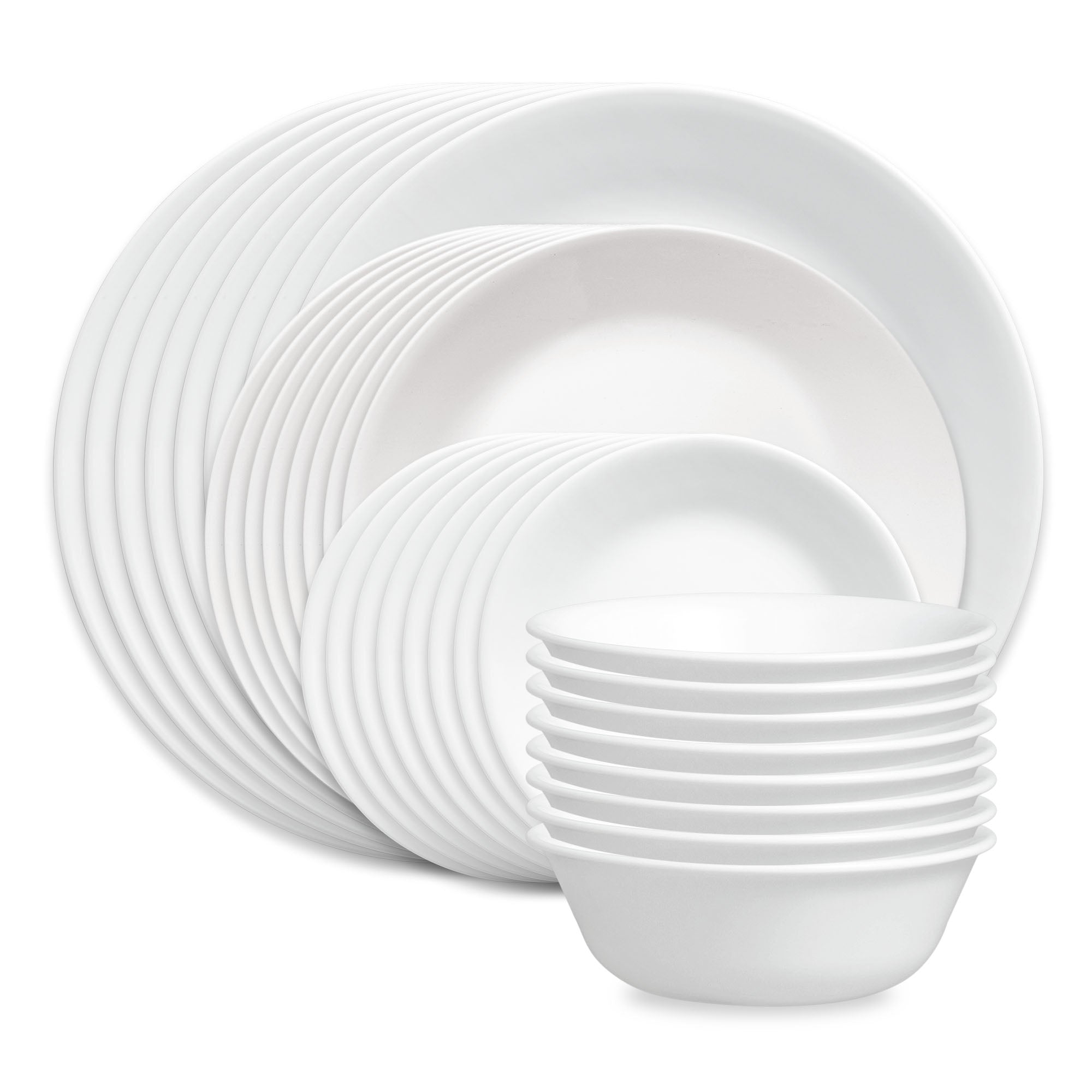 Corelle® Shimmering White 32-piece Dinnerware Set. Service for 8