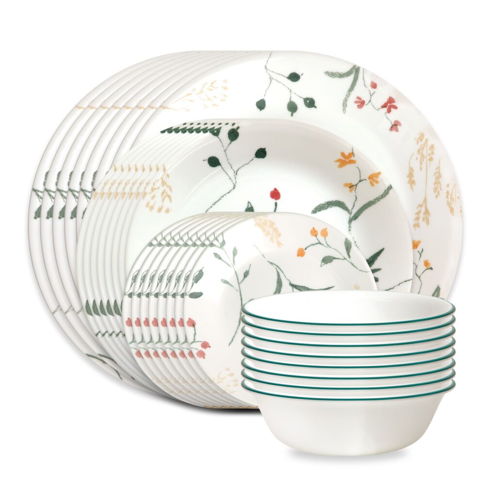 Corelle® Wildflower Scatter 32-piece Dinnerware Set. Service for 8