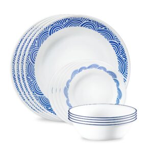 Corelle® Rolling Waves 12-piece Dinnerware Set. Service for 4
