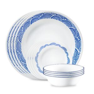 Corelle® Rolling Waves 18-piece Dinnerware Set. Service for 6