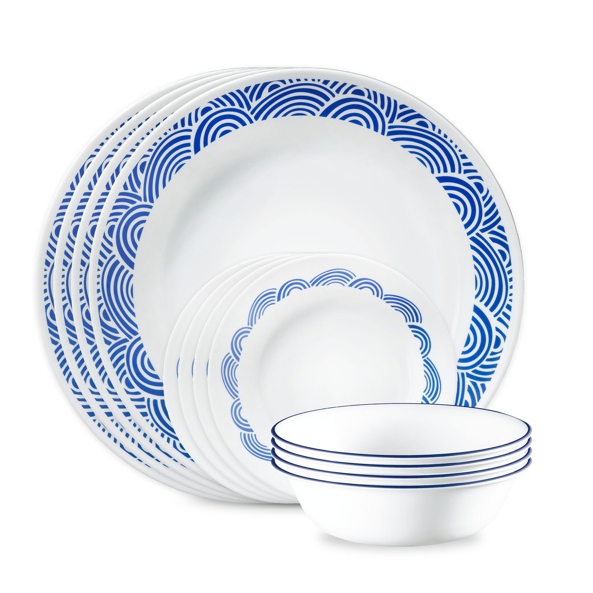 Corelle® Rolling Waves 18-piece Dinnerware Set. Service for 6