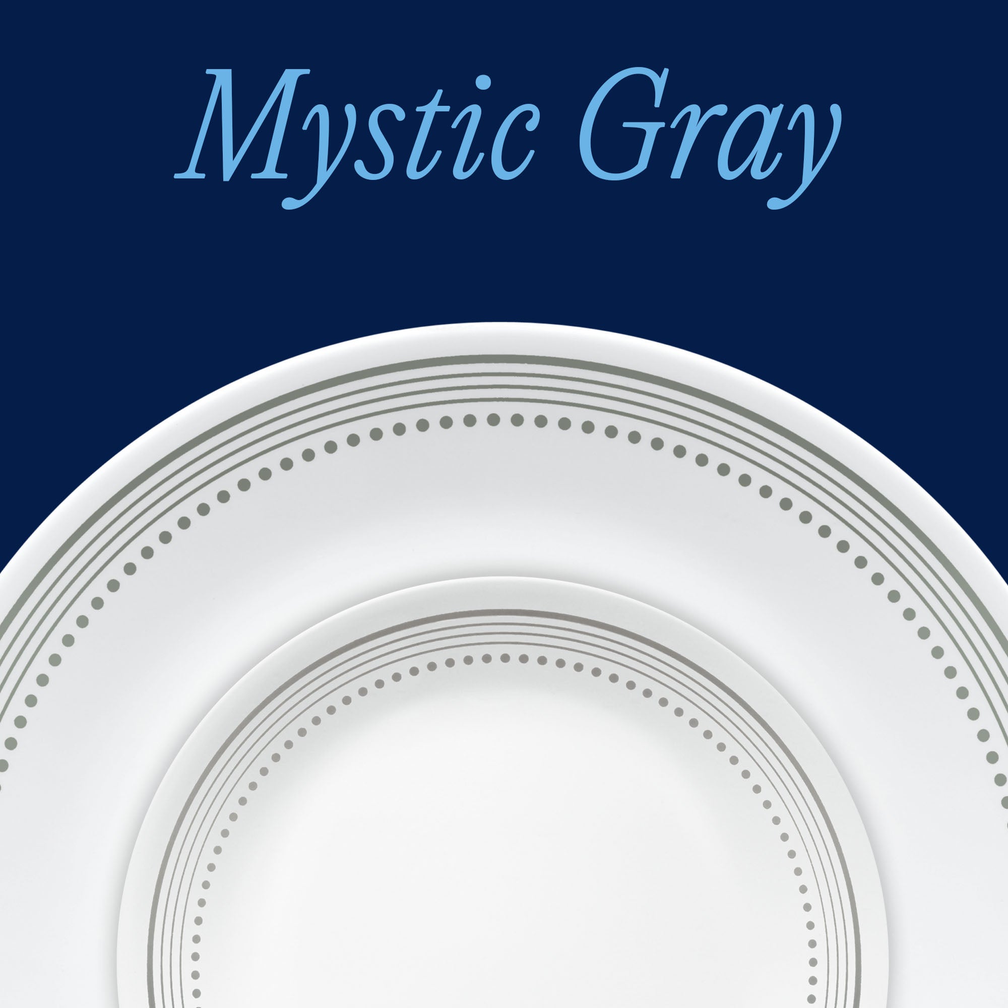 Corelle® Mystic Gray 18-piece Mugless Dinnerware Set. Service for 6 - Image 2