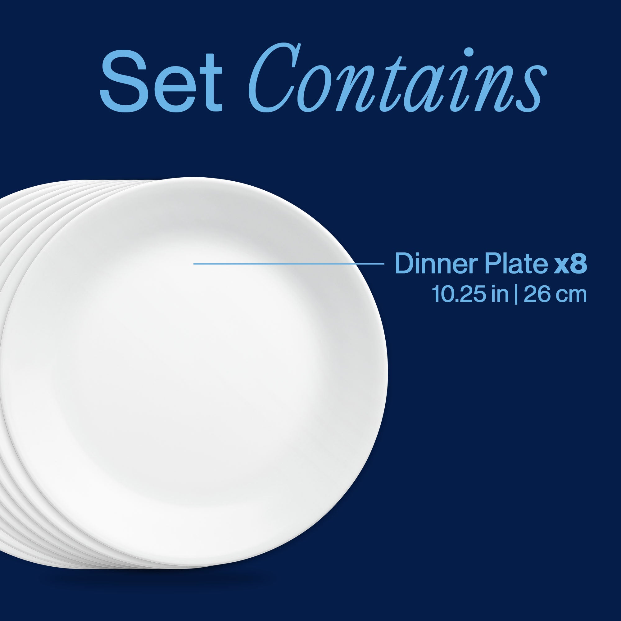 Corelle® Winter Frost White 10.25 Dinner Plates. 8-pack - Image 3