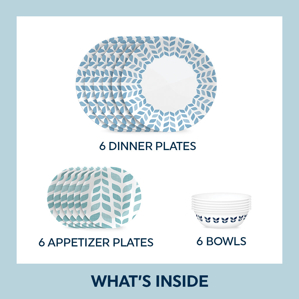 Corelle® Global Collection Northern Pines 18-piece Dinnerware Set. Service for 6 - Image 2