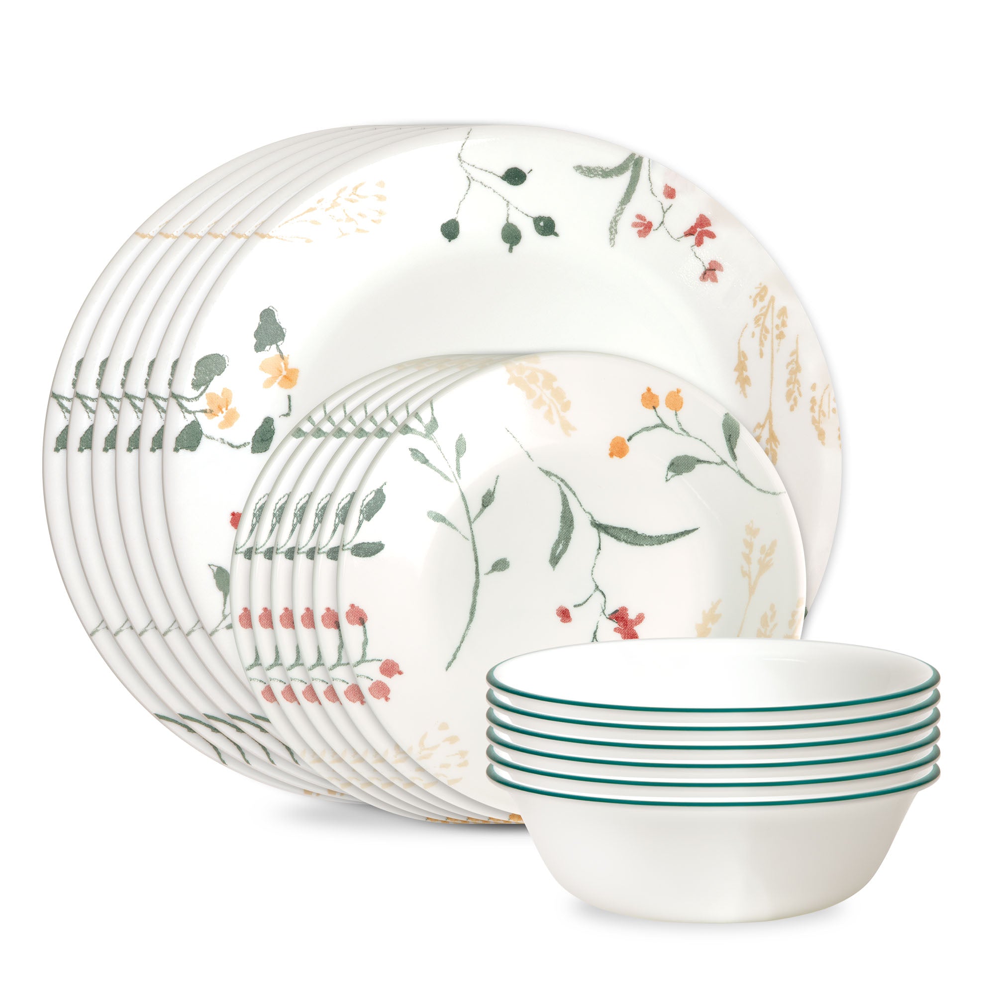 Corelle® Wildflower Scatter 18-piece Dinnerware Set. Service for 6