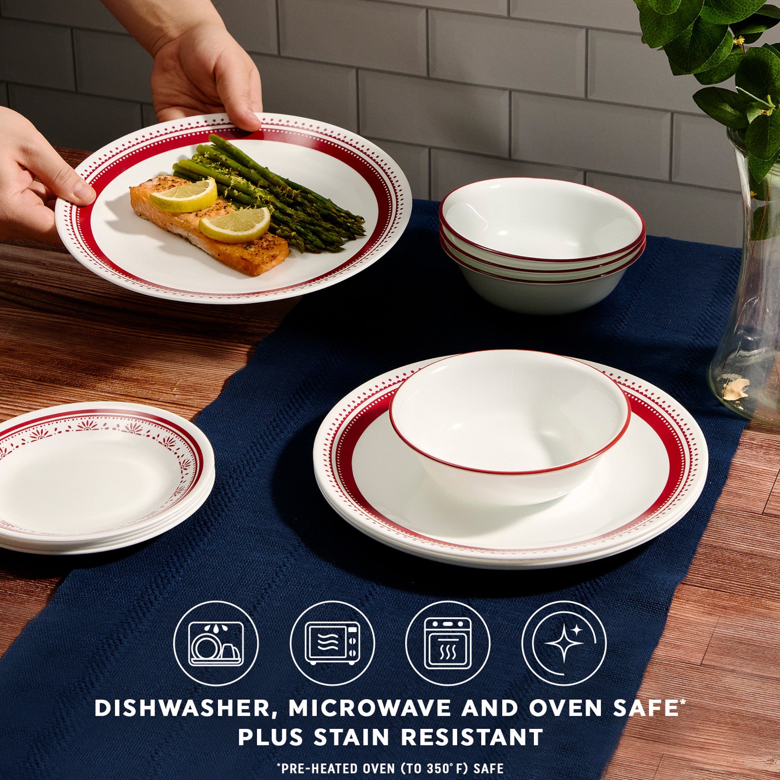 Corelle® Sadie 16-piece Dinnerware Set. Service for 4 - Image 4