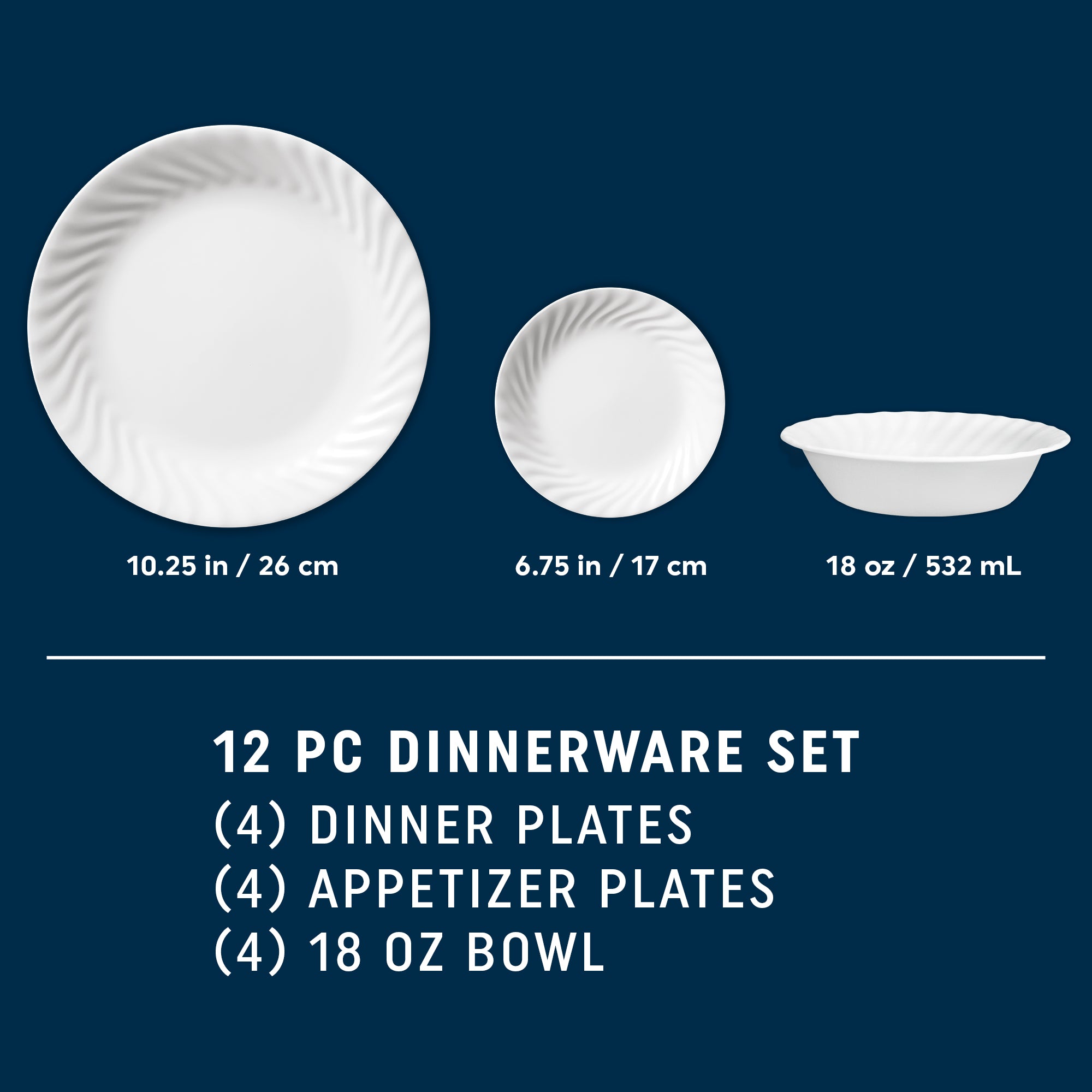 Corelle® Enhancements 12-piece Dinnerware Set. Service for 4 - Image 2
