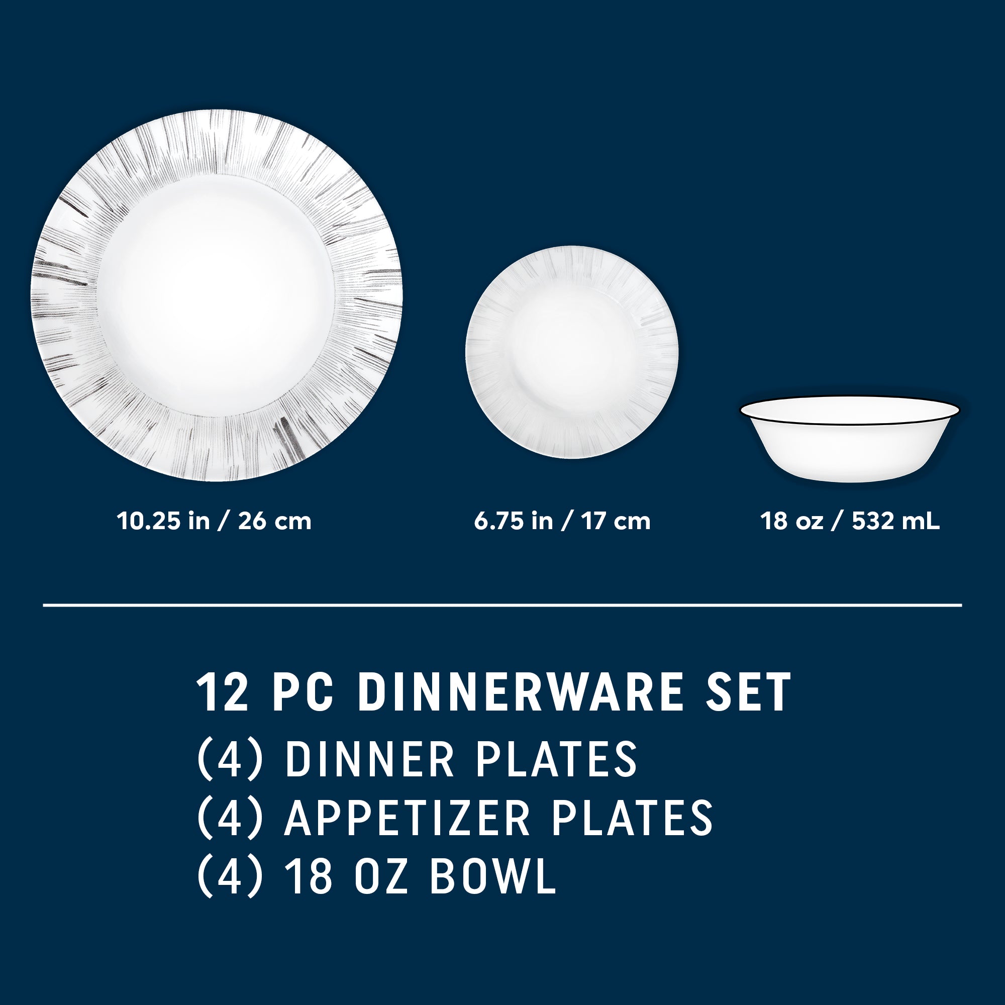 Corelle® Arica 12-piece Dinnerware Set. Service for 4 - Image 2
