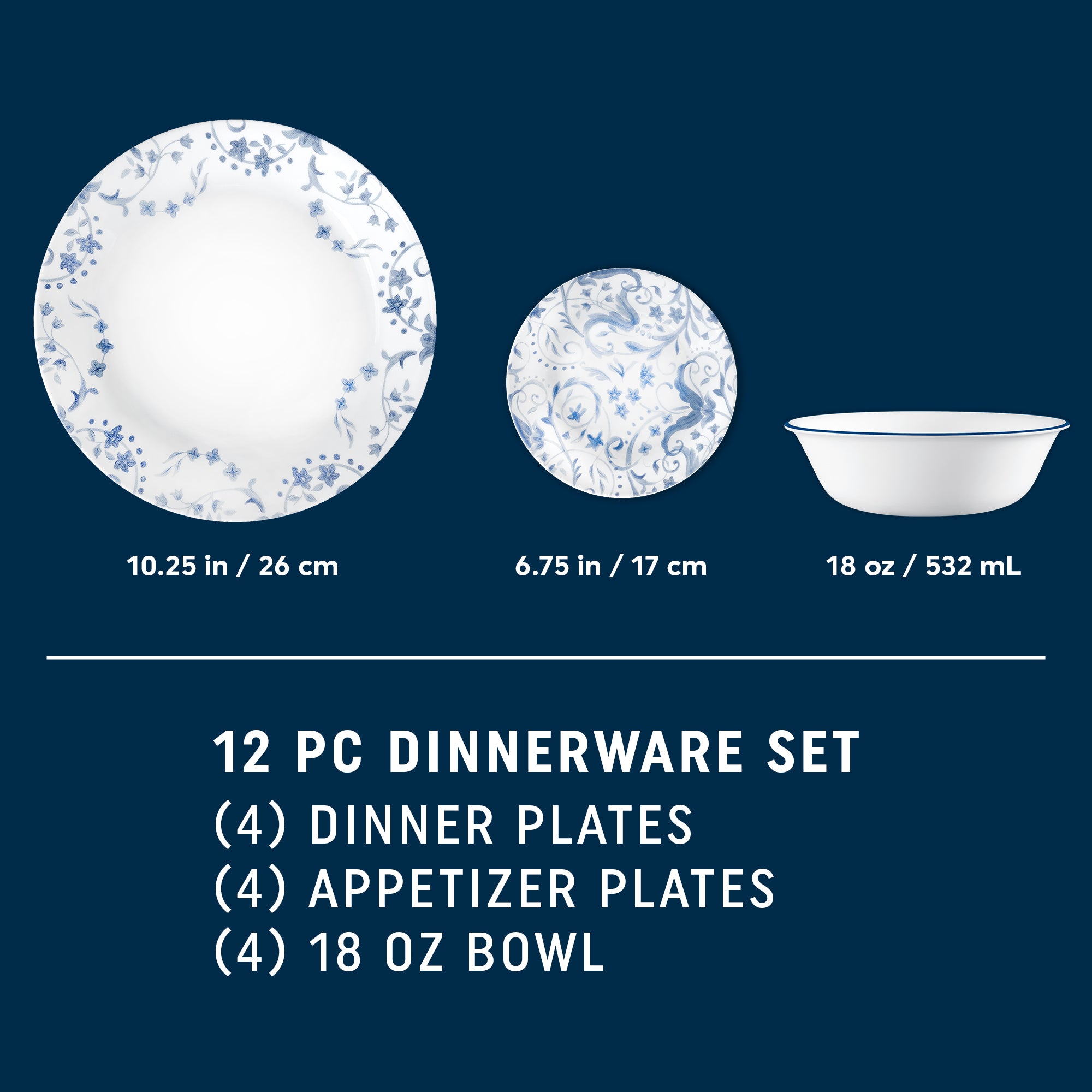 Corelle® Darlington 12-piece Dinnerware Set. Service for 4 - Image 6