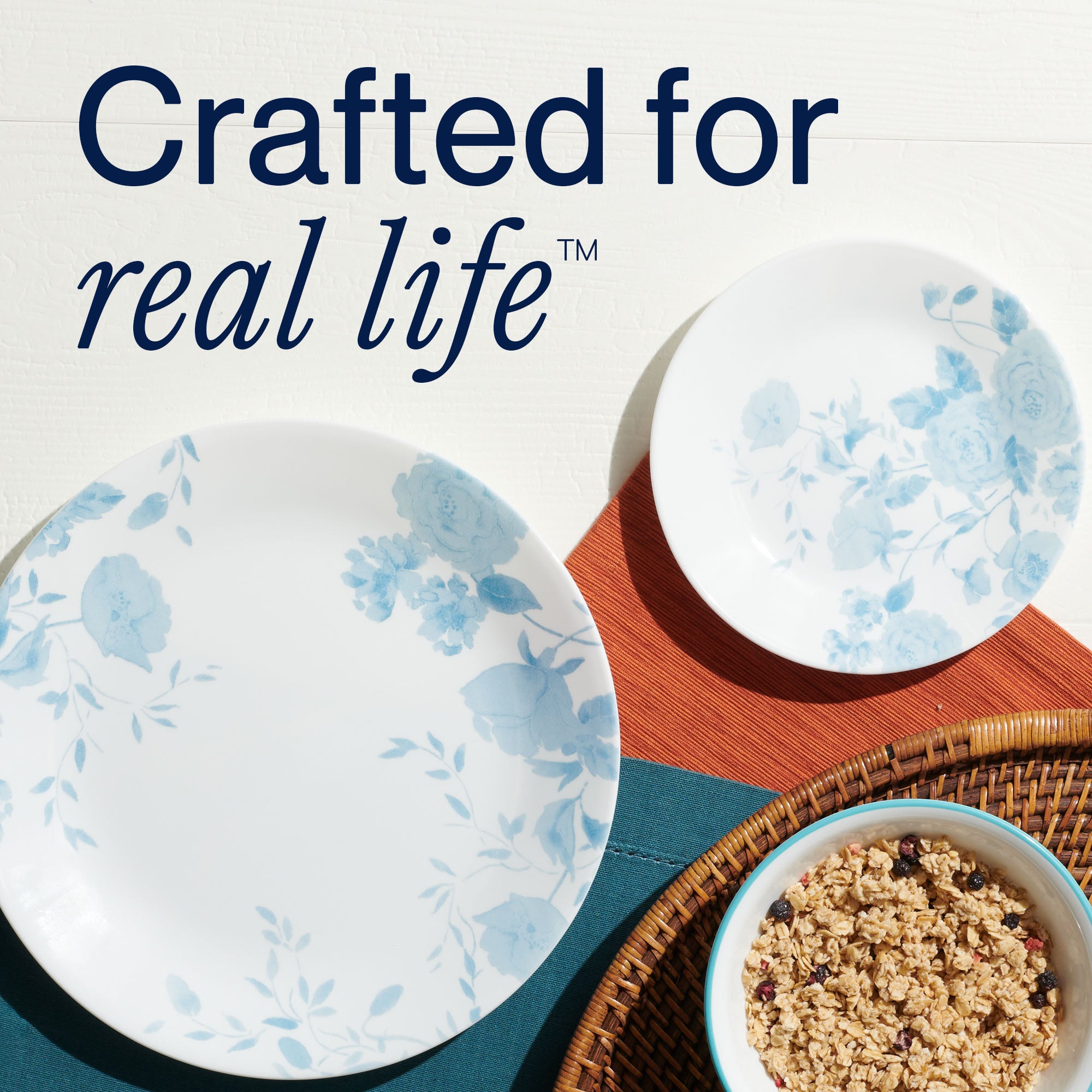 Corelle® Blue Bouquet 18-piece Dinnerware Set. Service for 6 - Image 7