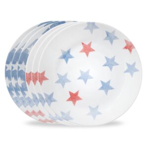 Corelle® Red. White. and Blue 8.5 Lunch Plate. 6-pack