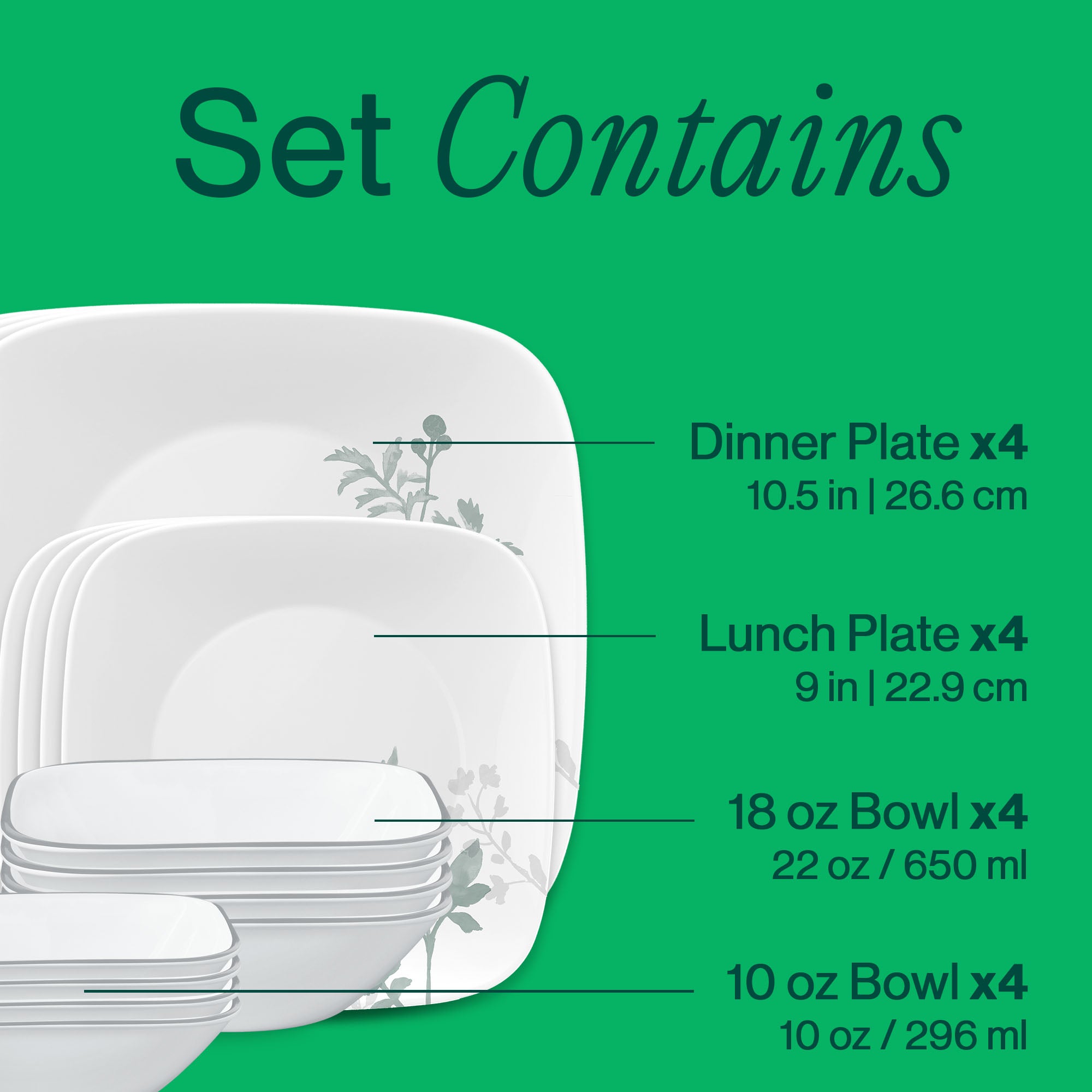 Corelle® Amalie 16-piece Dinnerware Set. Service for 4 - Image 3