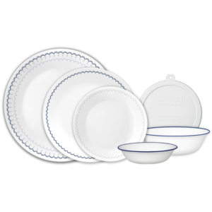 Corelle® Caspian Lace 66-piece Dinnerware Set. Service for 12