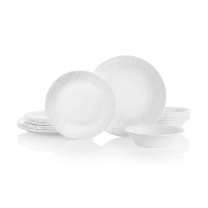 Corelle® Linen Weave 18-piece Dinnerware Set. Service for 6